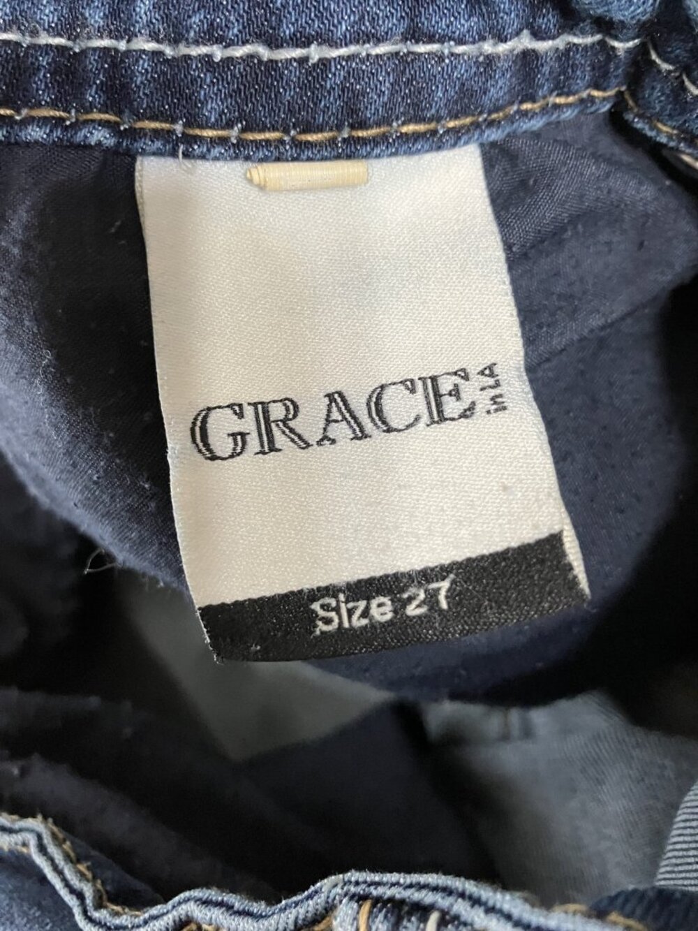 GRACE Women's Embroidered Floral Skinny Jeans Size 27 Mid Rise Stretch Denim Y2K - Picture 11 of 13